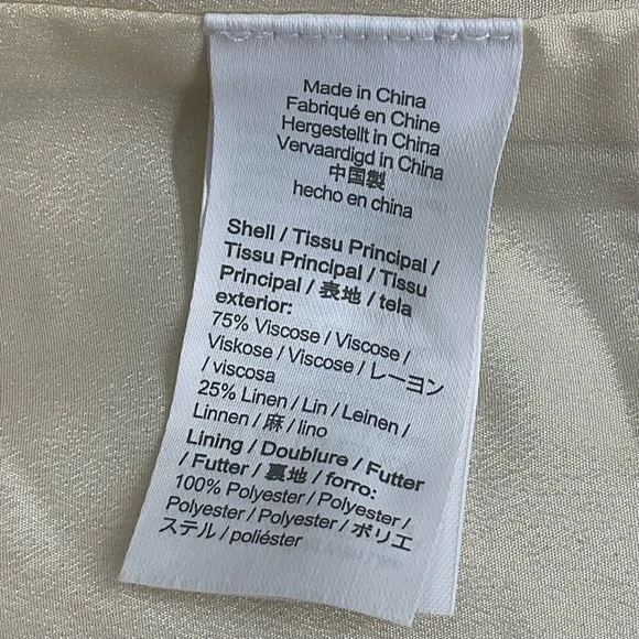 J.Crew Factory Linen Blend Sailor Shorts Women's Size 6 Cream Lagenlook Beachy